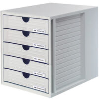 HAN Module de classement SYSTEMBOX, 5 tiroirs, gris clair