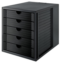 HAN Module de classement SYSTEM BOX KARMA, 5 tiroirs, noir