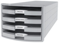 HAN Module de rangement IMPULS 2.0, 4 tiroirs ouverts, gris