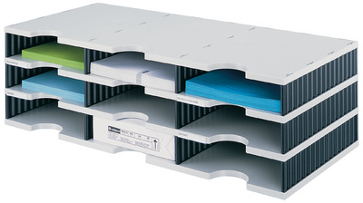 styro Module de base styrodoc trio 9 compartiments bleu/gris – Image 2
