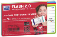 Oxford Fiches bristol FLASH 2.0, A7, bord de couleur