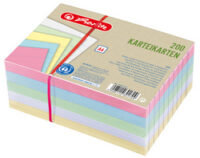 herlitz Fiches Recycling, format A6, ligné, assortiment