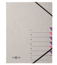 PAGNA Trieur "Easy Grey", A4, 7 compartiments, gris / lilas