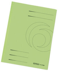 herlitz Chemise à rabats easyorga, A4, carte lustrée, vert