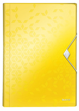LEITZ Trieur ménager WOW, A4, PP, 6 compartiments, jaune