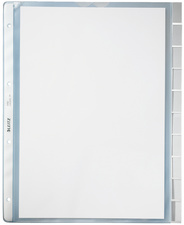 LEITZ Pochettes intercalaires, en blanc, A4, PP,10 touches