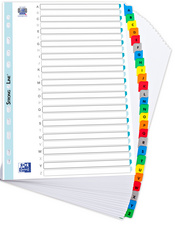 Oxford Intercalaires en carte renforcée, A-Z, 26 touches