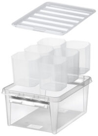 SmartStore Boîte de rangement CLASSIC 14 L + inserts, blanc