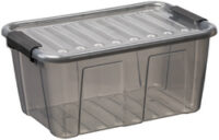 plast team Boîte de rangement HOME BOX, 8L, gris translucide