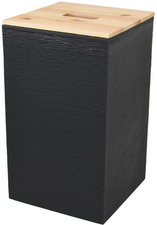 EDA Bac pour granulés de bois, 36 litres, noir