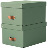 LEITZ Boîte de rangement Puro, carton, 17 L, set de 2, vert