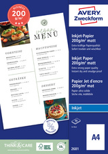 AVERY Zweckform Papier jet d'encre BUSINESS, A4, 200 g/m2