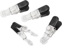 WEDO Aimants clip GLOSSY, kit de 4, noir / transparent