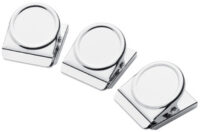 WESTCOTT Clip magnétique, 38 x 45 mm, par 3, argent/chrome
