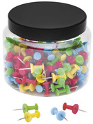 WEDO Punaises, dans une boîte transparente, couleurs assorti