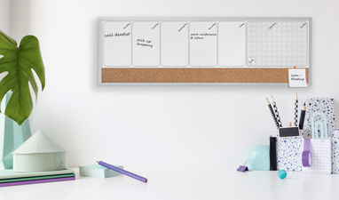 nobo Planning hebdomadaire combiné, tableau blanc/liège – Image 2