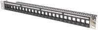 DIGITUS Panneau de brassage Keystone 19", 24 ports, 1 U,noir