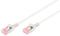 DIGITUS Câble de brassage Slim, Cat.6, U/UTP, 1,0 m, gris