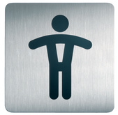DURABLE Pictogramme PICTO "WC Hommes", carré, en acier