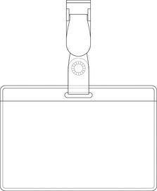 pavo Porte-badge, avec clip, 60 x 90 mm, transparent – Image 2