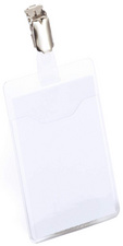 DURABLE Porte-badge, ouvert sur le haut, à clip, transparent
