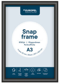 EUROPEL Cadre porte-affiche premium, A3, 25 mm, noir