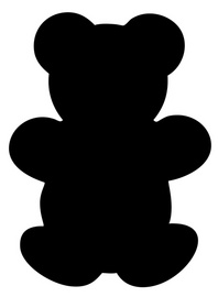 Securit Ardoise murale SILHOUETTE "Ours