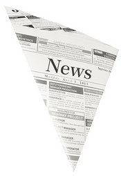 PAPSTAR Cornet "Newsprint", 270 x 190 x 190 mm