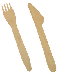 PAPSTAR Couverts en bois "pure", longueur: 165 mm, par 500