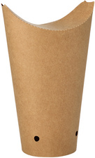 PAPSTAR Etui pour frites, brun, grand