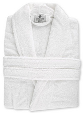 HYGOSTAR Peignoir de bain à col châle, taille XL, blanc