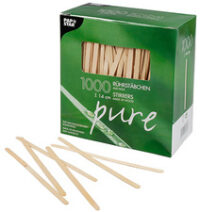 PAPSTAR Touillette "pure", longueur: 110 mm, en bois