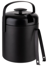 APS Seau à glaçons POLAR, acier inoxydable, 1,3 litre, noir