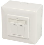 Logilink Boîte encastrée en saillie cat.6A, blanc pur