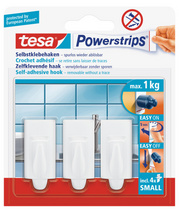 tesa Powerstrips Crochet adhésif SMALL, tendance, blanc