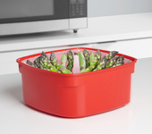 Sistema Boîte pour micro-ondes MEDIUM STEAMER, 2,4 l, rouge – Image 6