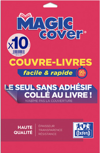 Oxford Couvre-livres "Magic Cover", contenu: 10 feuilles