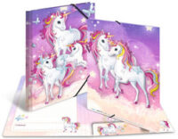 HERMA Chemise à élastiques "Licorne", carton, A3