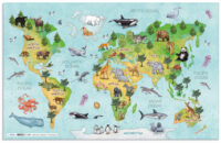 HERMA Sous-main "Carte du monde", (L)550 x (H)350 mm