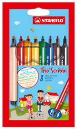 STABILO Feutre Trio Scribbi, étui en carton de 8