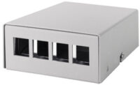 LogiLink Boîtier point de consolidation, 4 ports, gris clair
