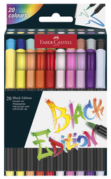 FABER-CASTELL Feutre Black Edition, étui de 20