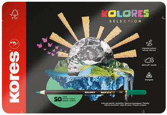 Kores Dreikant-Buntstifte "KOLORES SELECTION", 50er Etui