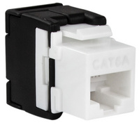 LogiLink Embase Keystone Cat.6A, classe EA, non blindé,blanc