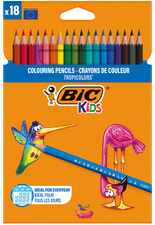BIC KIDS Crayons de couleur Tropicolors , étui carton de 18