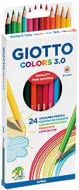 GIOTTO Crayon de couleur COLOR 3.0, étui carton de 24