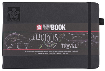 SAKURA Carnet de croquis, 120 x 120 mm, noir – Image 2