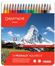 CARAN D'ACHE Crayon de couleur PRISMALO Aquarelle, 18 pièces