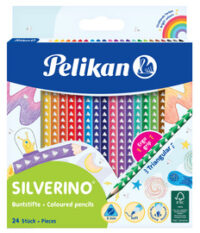Pelikan Crayon de couleur triangulaire SILVERINO fin, étui