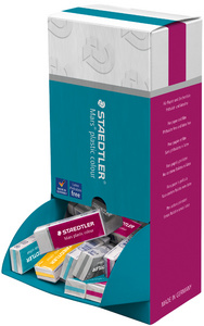 STAEDTLER Gomme plastique Mars plastic colour, présentoir